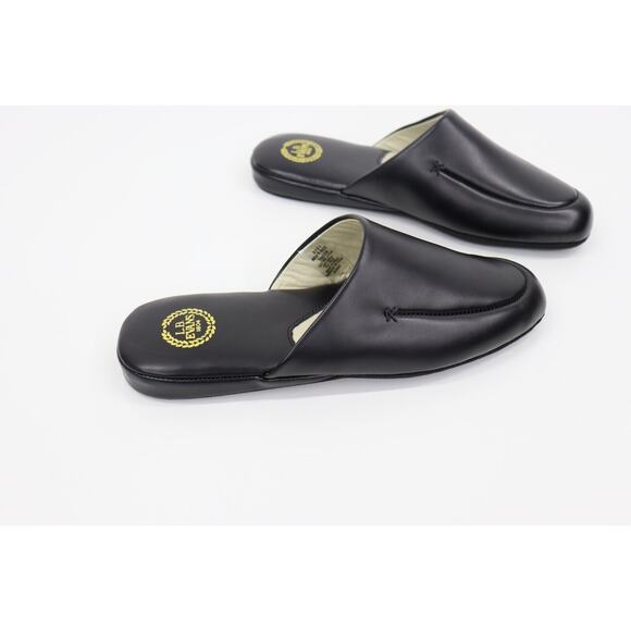 L.B. Evans Duke Scuff Black Genuine Leather Casual Slippers 2761 Size 10 EEE - Picture 4 of 10
